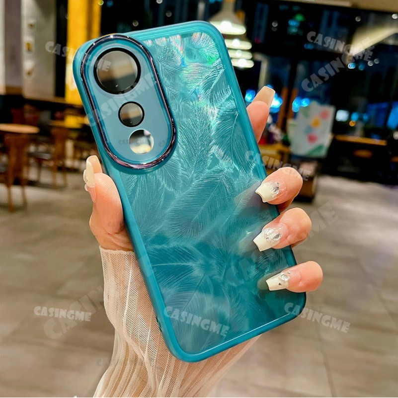 Vivo V40 5G V40Pro 2024 Vỏ mềm silicon họa tiết lông vũ lấp lánh cho Vivo V40 5G VivoV40 V 40 Pro V40Pro V40E 5G 2024 Vỏ điện thoại chống sốc Vỏ bảo vệ ống kính máy ảnh