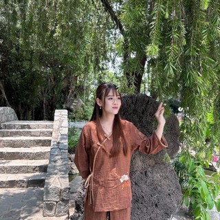 cổ tim nơ vân mây, set đồ thời trang nữ đi chùa cao cấp Top Áo