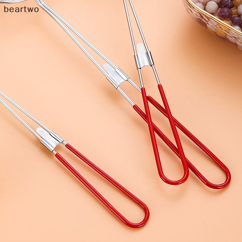 < Beartwo > 1 Bộ Lọc Tay Cầm Màu Đỏ Thép Không Gỉ Bong Bóng Trà Dầu Trà Sữa Ngọc Trai Thìa Lọc An Toàn Tròn Đẹp Nhà Bếp Tiện Ích