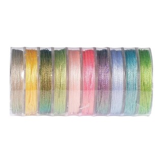 Flgo Thời Trang Sân Lấp Lánh Polyester Dây Chắc Chắn Trang Sức Làm Chủ Đề Với Màu Lấp Lánh Cho Vòng Tay Và Neckla