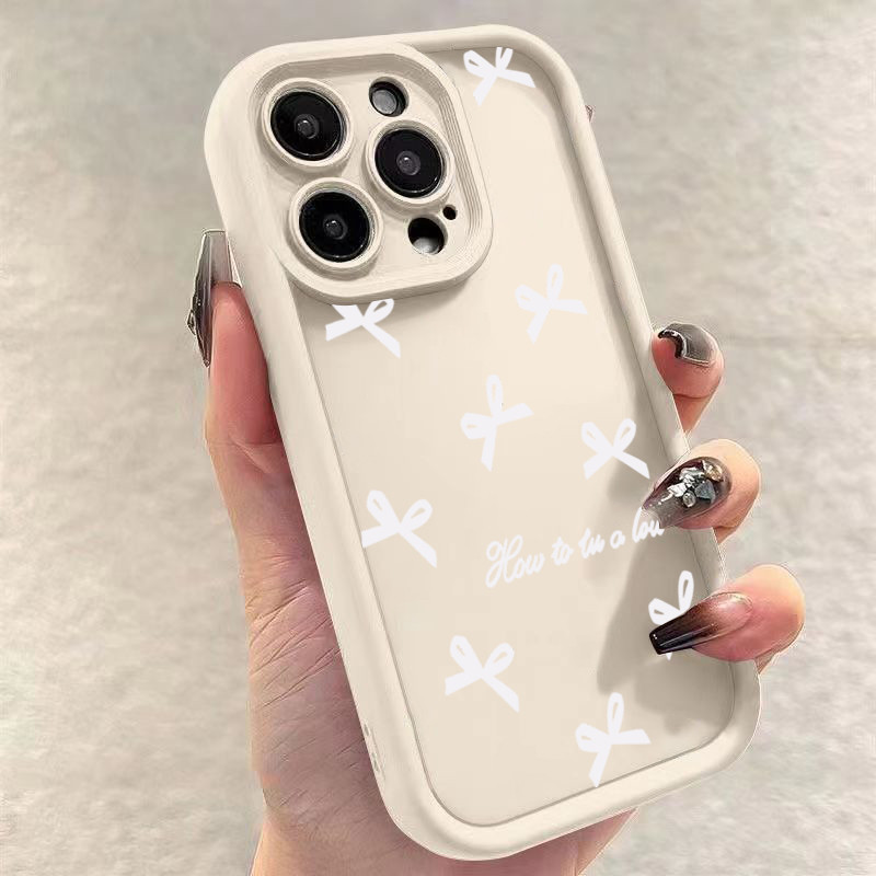Vỏ Tương Thích Cho Samsung A06 A16 A05 A05S A35 A55 A54 A15 5G A34 A14 A23 A54 A33 A53 A52S A32 A51 4G Graffiti Hoạt Hình Dễ Thương Tiếng Anh Nơ Silicon Mờ Chống Sốc