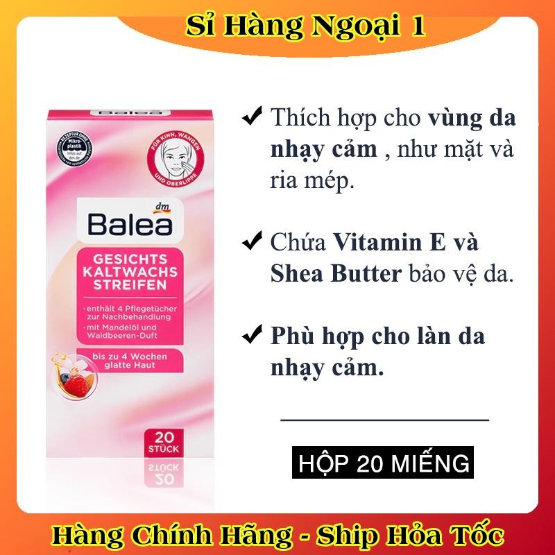 Miếng tẩy lông mặt, ria mép, lông mày, bikini Balea của Đức - Date mới Đủ Bill (Shop có che tên SP)