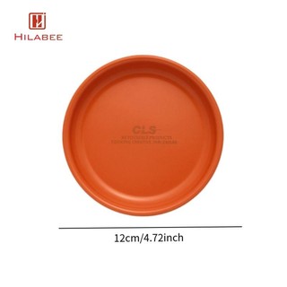 Đĩa cắm trại HILABEE Đĩa ăn tối nhẹ bằng thép không gỉ để đi bộ đường dài Du lịch bãi biển màu đen