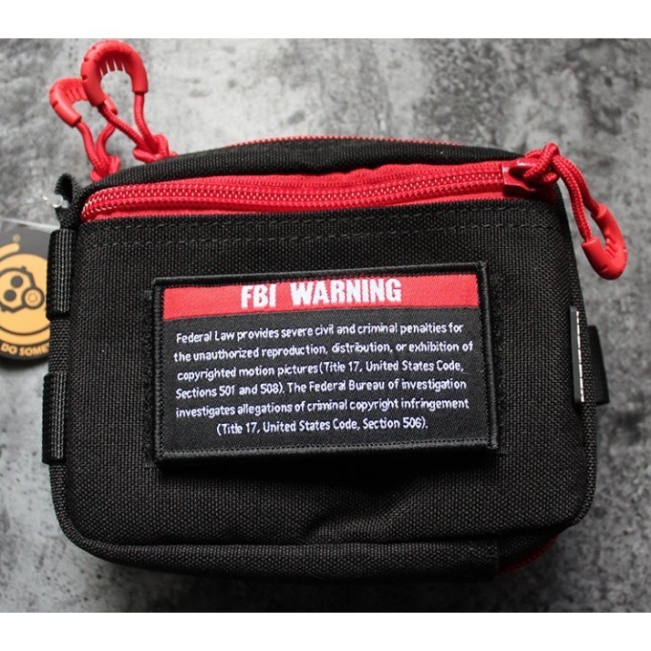 Patch_ miếng dán velcro vải cảnh báo của FBI_retro