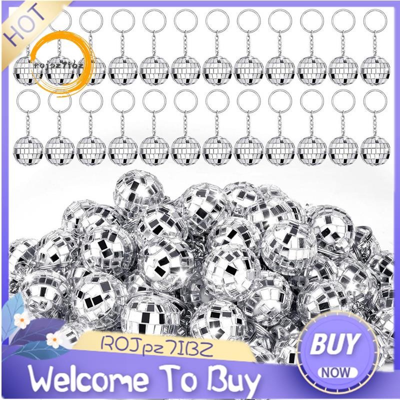 Bộ 50 Mini Disco Ball Móc Khóa, Gương Disco Ball Số Lượng Lớn Móc Khóa Đảng Ủng Hộ Cho 70s 80 Disco Dự Tiệc Cung Cấp