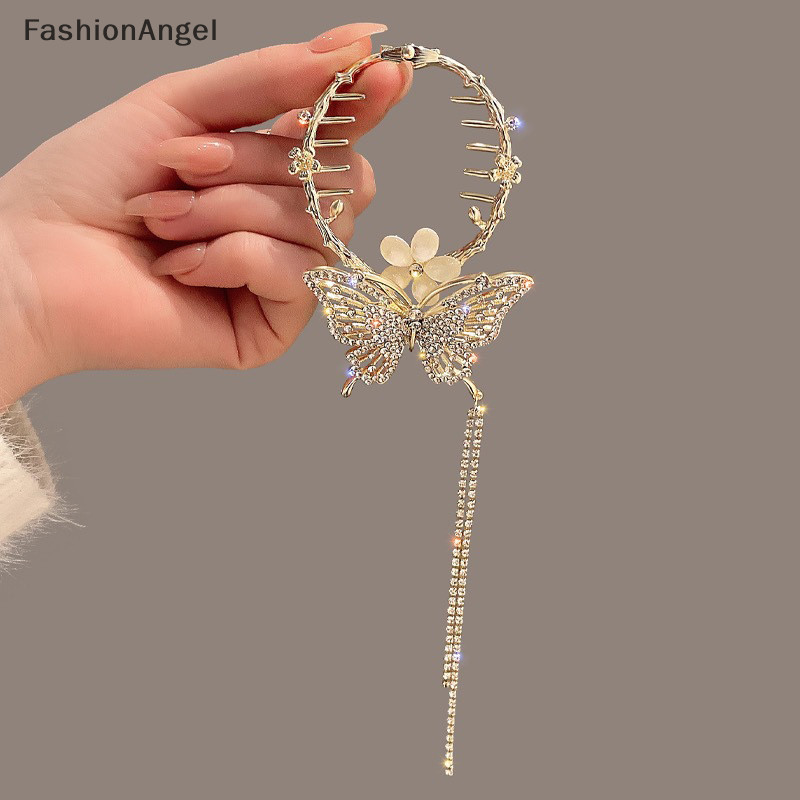 FashionAngel Orchid Tóc Móng Vuốt Kẹp Thiên Nga sel Thuốc Đuôi Ngựa Khóa Ngọc Trai Kẹp Tóc Cô Gái Barrette Kẹp Tóc Phụ Kiện Tóc TH