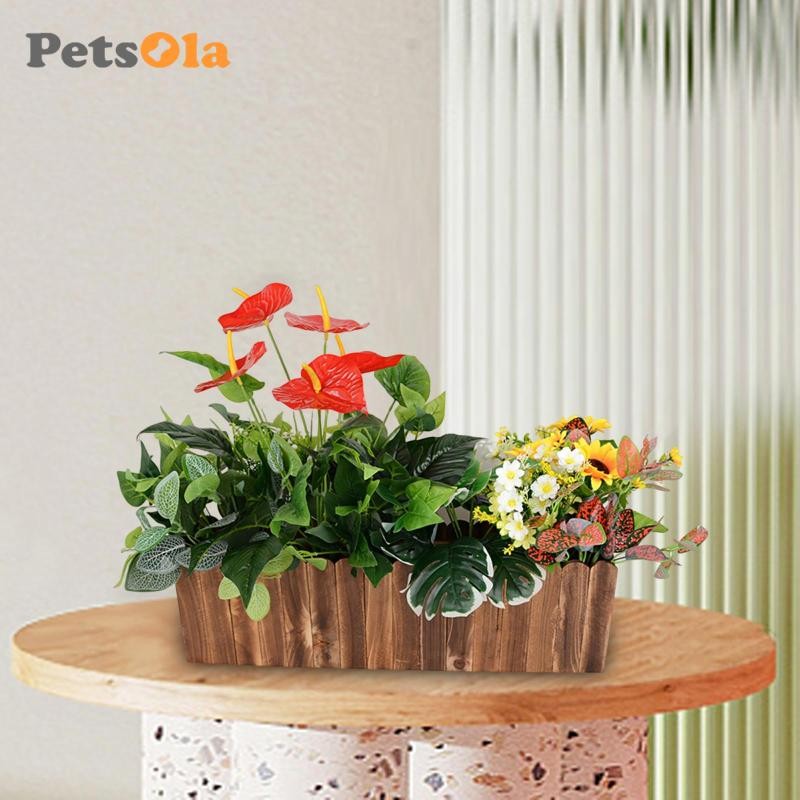 Chậu hoa bằng gỗ Hộp đựng cây trồng hình chữ nhật