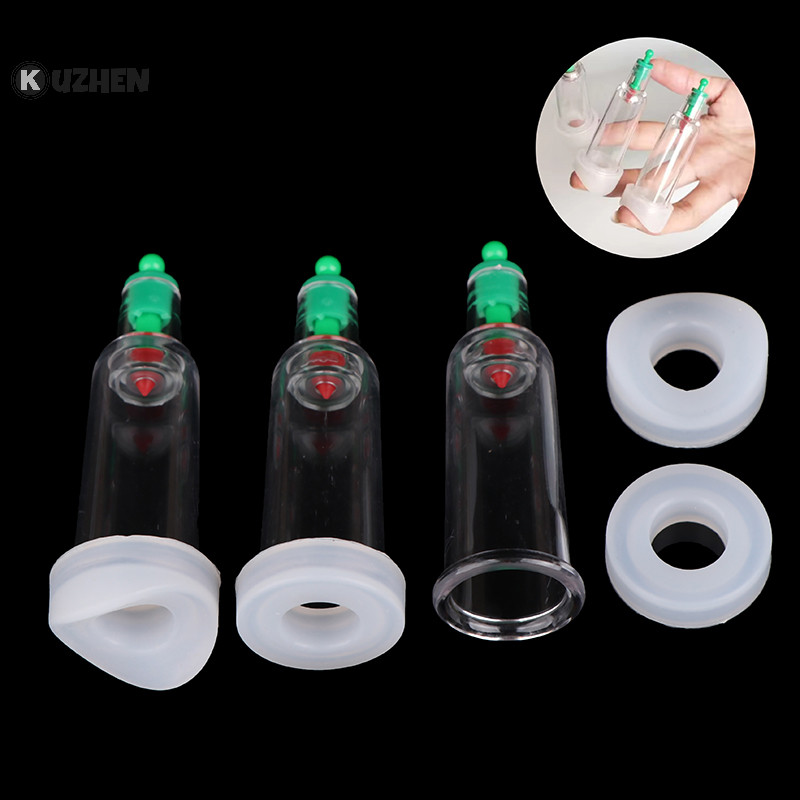 Kuzhen Silicone Cupping Massage Sức Khỏe B7 Lon Hút Chân Không Cupping Thuốc Trung Quốc Ventosa Terapia Cốc Nhựa Ngón Tay Khí Nhỏ HOT