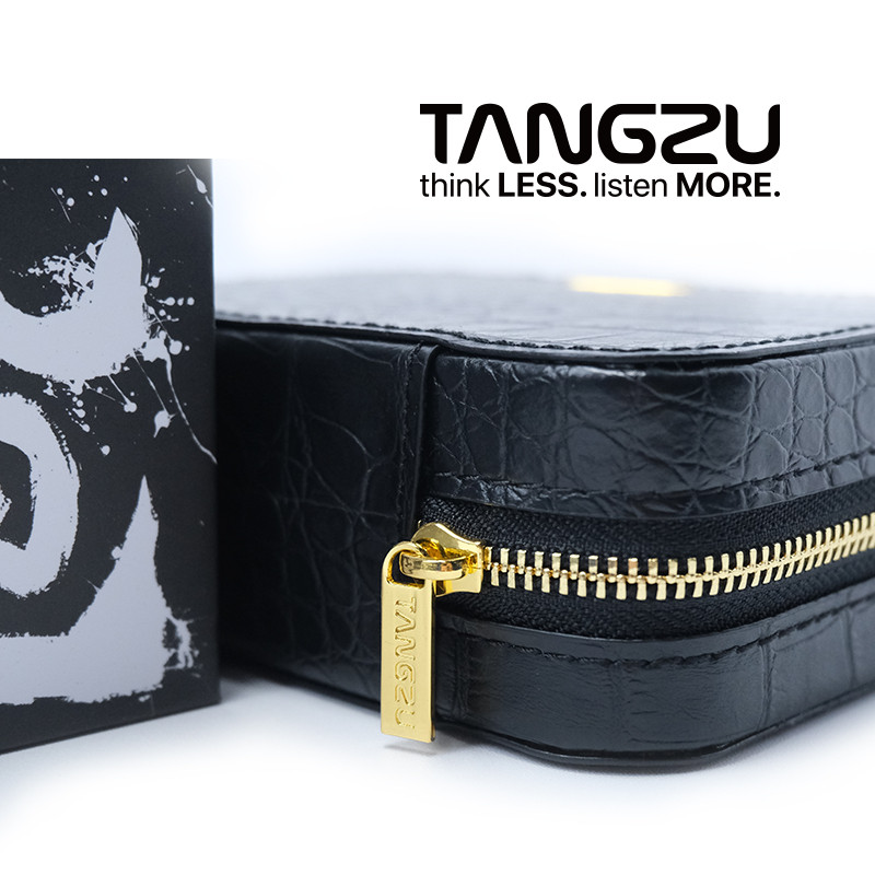 Tangzu Túi đựng tai nghe màu đen MAX HIFI Hộp đựng phụ kiện lưu trữ cho IEMs Bộ điều hợp âm thanh Đầu tai và cáp Bajie Xuânwu Cổng