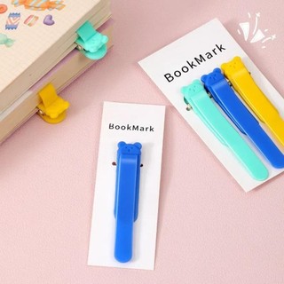 ITRUMPET 1 / 3 Bút đánh dấu sách, Đồ dùng văn phòng phẩm Kẹp đánh dấu bằng silicon, Gấu dễ thương sáng tạo Tự động theo dõi lật trang cho học sinh