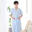 Áo choàng ngủ mẫu mới mùa xuân thu đồ ngủ cặp đôi đồ mặc nhà áo choàng tắm màu trơn Áo choàng tắm nam dài tay1