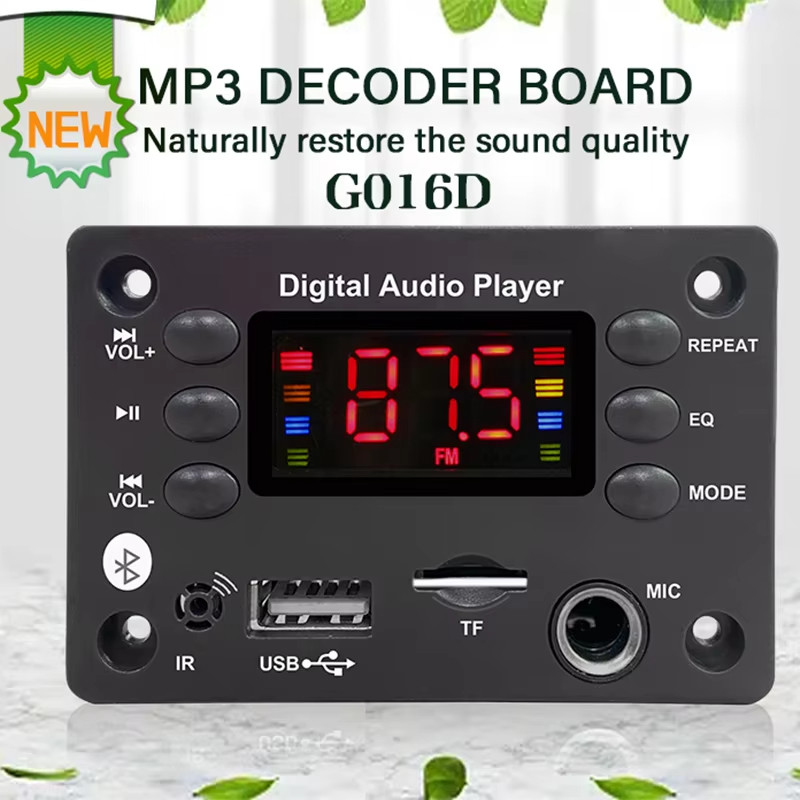 [Sẵn sàng] Micro Bluetooth Âm thanh Voiture DC 5V 12V USB 5.0 Mp3 WMA WAV APE Decoder Board Micro âm thanh ô tô rảnh tay USB TF FM Radio Mp3 Loa nghe nhạc