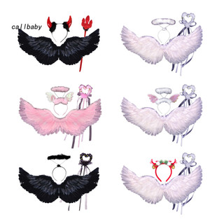 Kdcl-bộ Cosplay Đôi Cánh Thiên Thần Thoải Mái Mặc Đôi Cánh Thiên Thần Trẻ Em Bộ Đôi Cánh Thiên Thần Có Băng Đô Và Cây Đũa Phép Cổ Tích Cho Halloween Cosplay Lông Vũ Giả Đôi Cánh Thiên Thần Để Biểu Diễn