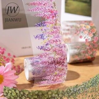 Jianwu 50mm * 200cm Leo Núi Dòng Vintage Cây Hoa Cảnh Quan Chất Liệu Cắt Băng PET Tạp Chí Sáng Tạo Văn Phòng Phẩm