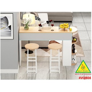 Quầy bar mini gỗ MDF 4VQB04 ( Không ghế ) - NỘI THẤT LẮP RÁP VIENDONGADV