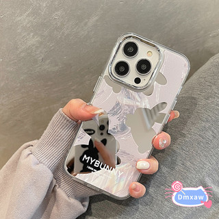 Ốp Lưng Thỏ Gương Tím Cho OPPO A60 4G A3 Pro 5G A3X Reno 12 11 Pro Reno 12F 11F A16K A16E A78 A58 2023 A18 A38 4G Vỏ Điện Thoại Dễ Thương Mạ Khung Ống Kính Vỏ Mềm Chống Rơi