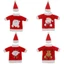 Túi đựng chai rượu vang giá rẻ, Ông già Noel Người tuyết Hộp đựng chai rượu vang Giáng sinh, Đồ trang trí Đồ trang trí dệt kim Len trang trí bàn tiệc Giáng sinh