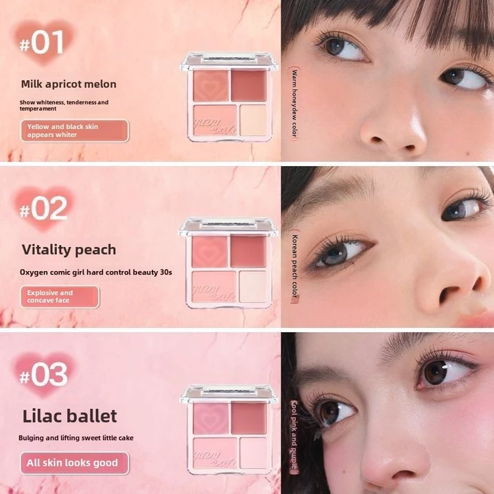 Judydoll mặt mờ má hồng judydoll má hồng làm nổi bật bột mờ bề mặt làm sáng bảng phấn má kem bột mở rộng màu mờ làm sáng mặt má hồng