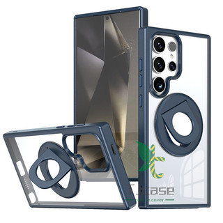 Giá đỡ vòng từ tính Vỏ pha lê Samsung Galaxy S24 S23 S22 S21 S20 Ultra Plus Giá đỡ vòng xoay Chân đế Vỏ sạc không dây