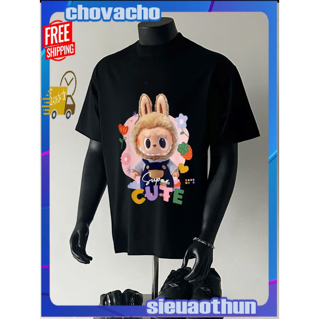 Áo thun Stee Cổ tròn LABUBU 03 Localbrand ICVCVNI Unisex