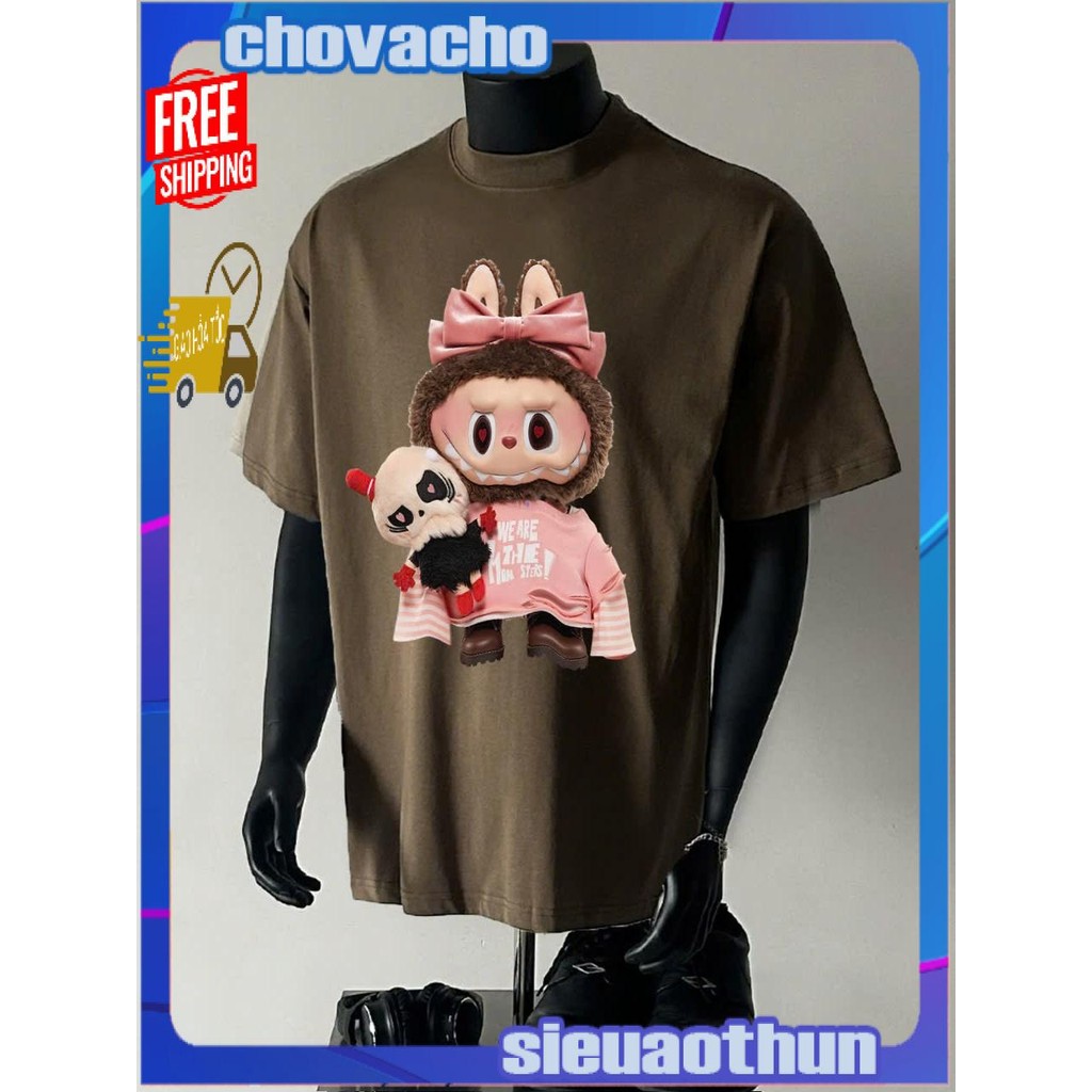 Áo thun Stee Cổ tròn LABUBU 04 Localbrand ICVCVNI Unisex