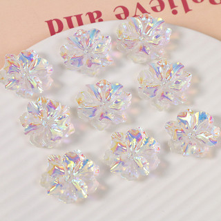 23mm Nàng Tiên Cá Kiểu Pháp huyền ảo Hoa dành dành tự làm phụ kiện nhựa Bông tai kẹp tóc vỏ điện thoại vật liệu bán buôn