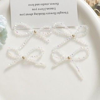 Hạt kim cương AB hình thoi ánh kim tối giản, hạt vàng, nơ DIY, vật liệu làm bông tai acrylic dệt tay bán buôn