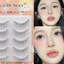 IOIIK Lông mi giả Wispy nữ Lông mi giả lông nhẹ