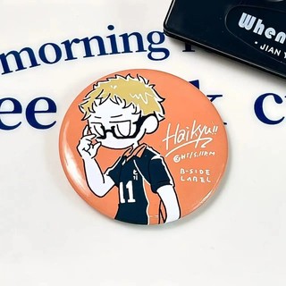 Haikyuu!! Hinata kageyama Tendo Satori Ushijima Kenma Manga Huy Hiệu Nút Thổ Cẩm Chân Cosplay Bộ Sưu Tập Đồ Chơi Túi Trang Trí Quà Tặng