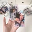 Giá đỡ huy hiệu ID GAVESTO, Giá đỡ Photocard 3 inch Acrylic lấp lánh, có mặt dây chuyền Móc khóa khung ảnh Keychian dành cho nữ Cô gái