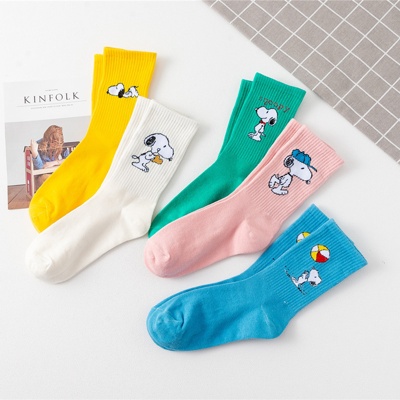 Tất Snoopy Thể Thao Cotton Thu Đông Giữa Ống Bé Gái Quà Tặng | BigBuy360 - bigbuy360.vn