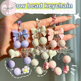 Deyangk Hoạt Hình Nơ Trái Tim Đính Hạt Dây Xích Điện Thoại Móc Khóa Nhiều Màu Sắc Mặt Dây Chuyền Dành Cho Nữ Bé Gái Ba Lô Đa Năng Trang Trí Phụ Kiện Quà Tặng VN