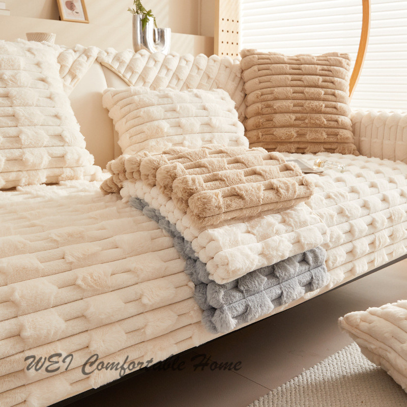 Mùa đông phong cách mới đệm sofa sang trọng Đệm ghế chống trượt dày hiện đại đơn giản bán buôn vải phủ sofa