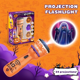 Đèn pin chiếu Halloween Sáng tạo Lễ hội Halloween Đèn chiếu cho đồ dùng dự tiệc Đạo cụ khí quyển