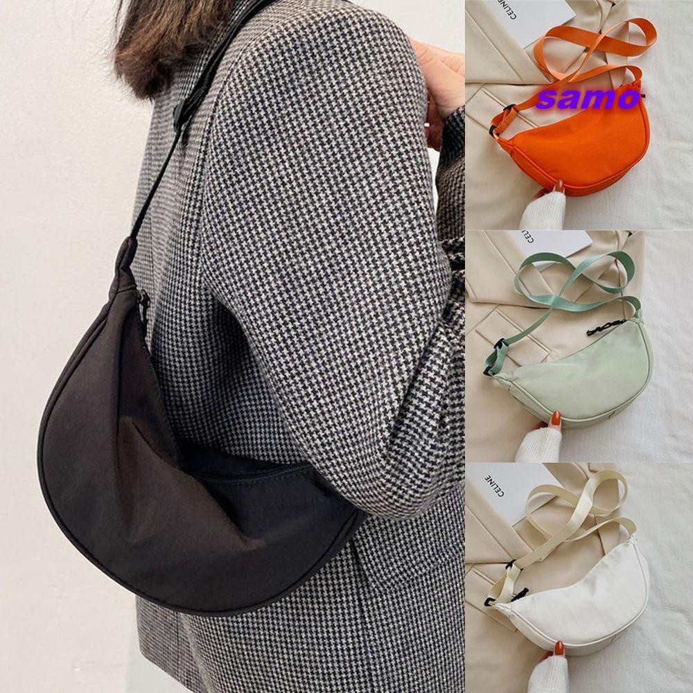 Túi đeo vai SAMO Túi đeo chéo Hobos Nylon thông thường màu cam