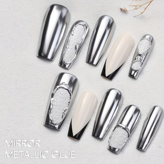 XEIJAYI Gương Kim Loại Bạc Gel Móng Tay Mật Độ Cao Kéo Dòng Móc Cạnh Tranh Quang Trị Liệu Keo Móng Tay Nghệ Thuật Làm Móng Tay Cho Tiệm Móng Tay