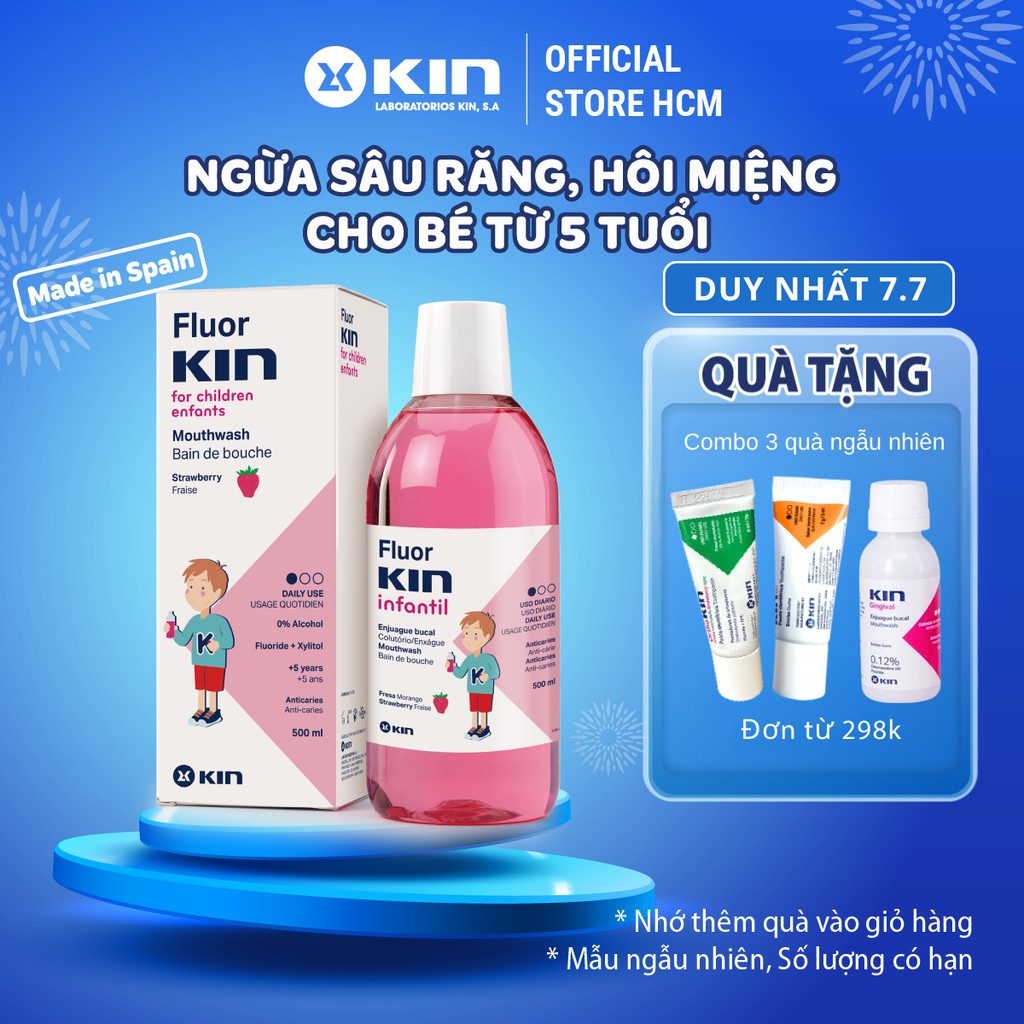 Nước Súc Miệng Cho Bé Fluor Kin Infantil Ngừa Sâu Răng, Hôi Miệng, Mảng ...