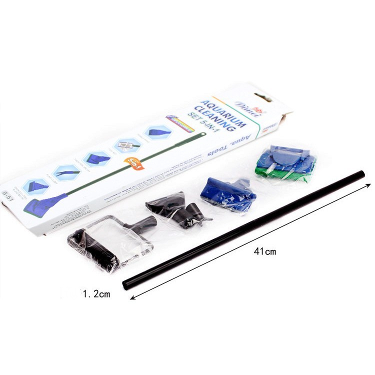 Bộ Dụng Cụ Vệ Sinh 5 In 1 Cho Bể Cá Cảnh, Bể Thủy Sinh