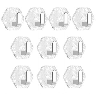 COLO 10 Cái Móc Dính Acrylic Vô Hình Chất Liệu Chắc Chắn Không Hư Hại Treo Tường Phụ Kiện Cho Tổ Chức Gia Đình