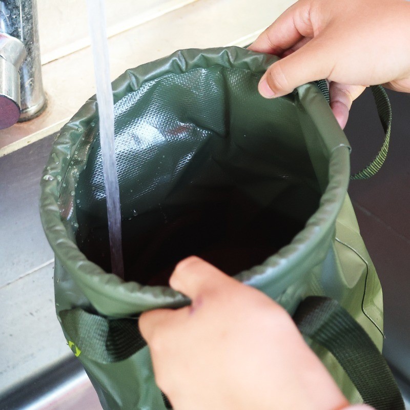 Xô PVC gấp gọn 10L/5L - Dùng cho rửa xe, câu cá và cắm trại