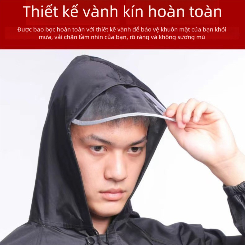 Bộ áo mưa phong cách mới，Áo mưa bộ nam nữ zacro cao cấp có phản quang loại vải dày chống thấm tố tàn thấm nước dặn áo mưa đi xe máy có phản