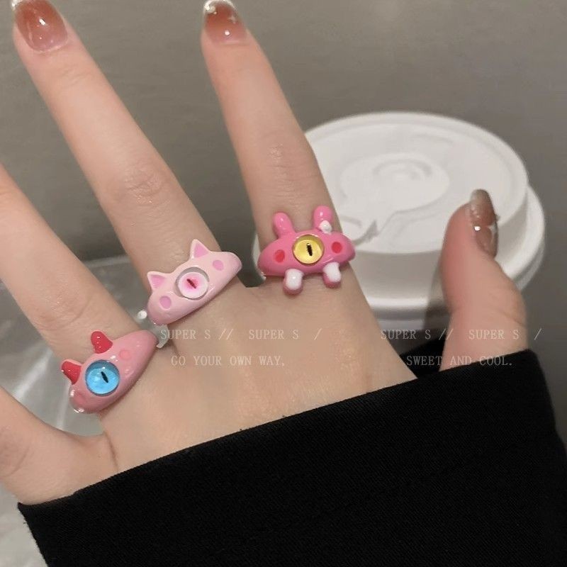 Quái Vật Nhỏ Trẻ Em Mở Nhẫn Bé Gái Trang Sức Độc Đáo