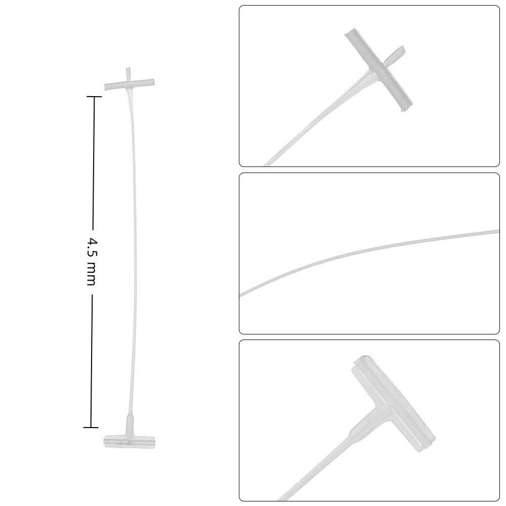Bộ thẻ Mini MERIGGIARE 2000 chiếc, Bộ dây buộc Nylon trắng đen, Kim cao su siêu mịn 4,5mm cho công cụ thiết bị thẻ tiêu chuẩn