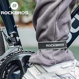 ROCKBROS Đi Xe Đạp Thắt Lưng Quần Phản Quang Logo Đi Đêm Dây Buộc Chân An Toàn Chạy Ngoài Trời Đường Núi Xe Đạp Nam Nữ