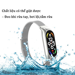 Dây đeo Milanese thép không gỉ cao cấp, từ tính – Dành cho Xiaomi Mi Band 3/4/5/6/7/8/9/10