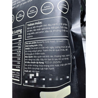 Gói 200gram Butterfly Carp Food Acpharno Cám Dinh Dưỡng Cho Cá Chép Sư Tử, Phi Tần Mau Lớn