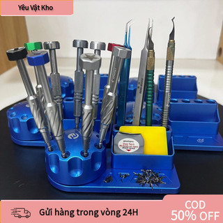 [COD]Kệ Cắm Tô Vít Xoay 360 Có Khe Gắn Nhíp Đa Năng, Đồ Nghề Sửa Chữa Cho Thợ Làm Kỹ Thuật