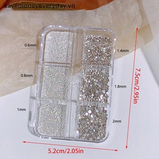 [savemoneyeveryday] 6 Lưới Hạt Móng Tay Ngọc Trai 0.6-2mm Hạt Không Gỉ Bạc Trang Sức Kim Loại Quả Bóng Nhỏ DIY Phụ Kiện Quyến Rũ Trang Trí Móng Tay [vn]