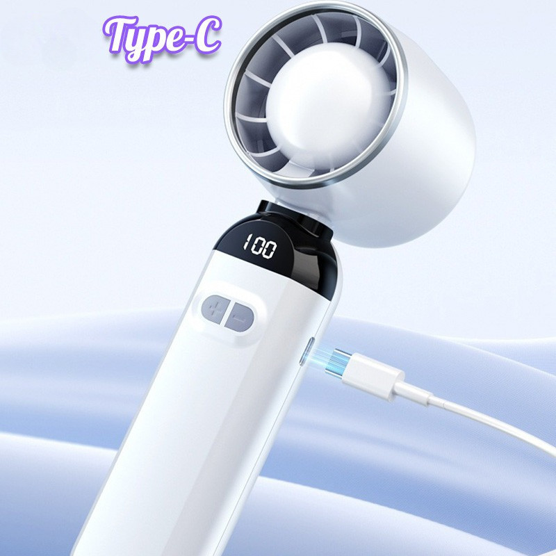 Quạt cầm tay mini di động có thể sạc gió mạnh,100 cấp độ tốc độ gió có thể điều chỉnh