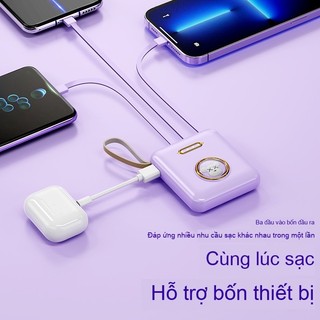 Pin Dự Phòng 10000mAh, Sạc Nhanh, Tích Hợp Dây Sạc, Thiết Kế Hoạt Hình, Dung Lượng Lớn, Di Động